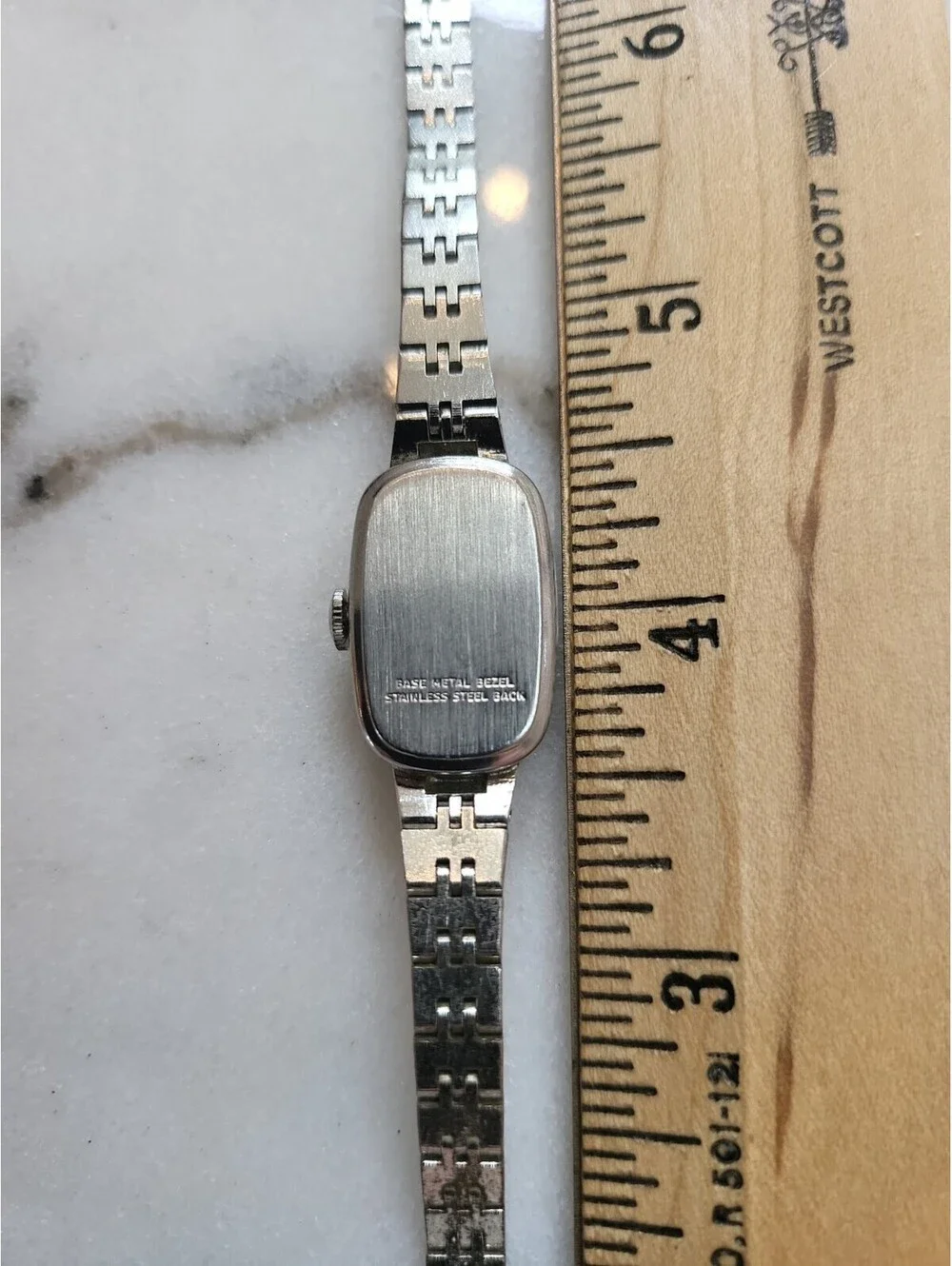 Vtg Womens Timex Watch Windup Silvertone Working Ready To Wear 7.5